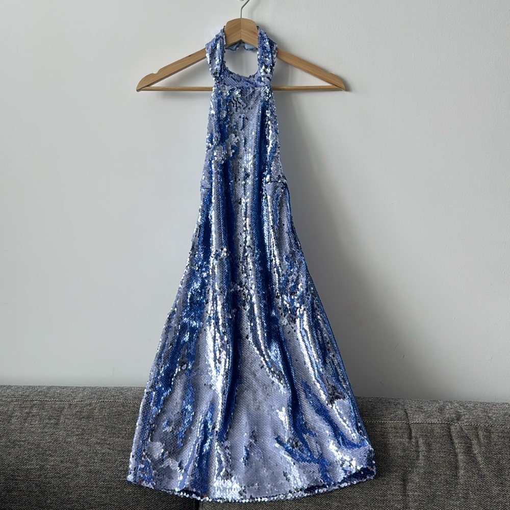 Meshki Sequin Halter mini dress